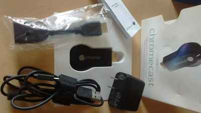 Google Chromecast USB Media Streamer with USB & USB Extender, Black