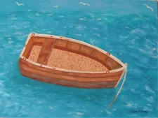 Painting Original Direct From Signed By Artist Collectible Art Boat Seascape