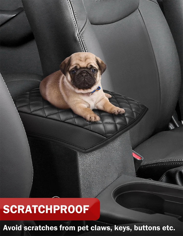 Fits Nissan Frontier 2005-2021 Xterra 2005-2015 Console Cover Arm Rest Pad Black - Image 2 of 4