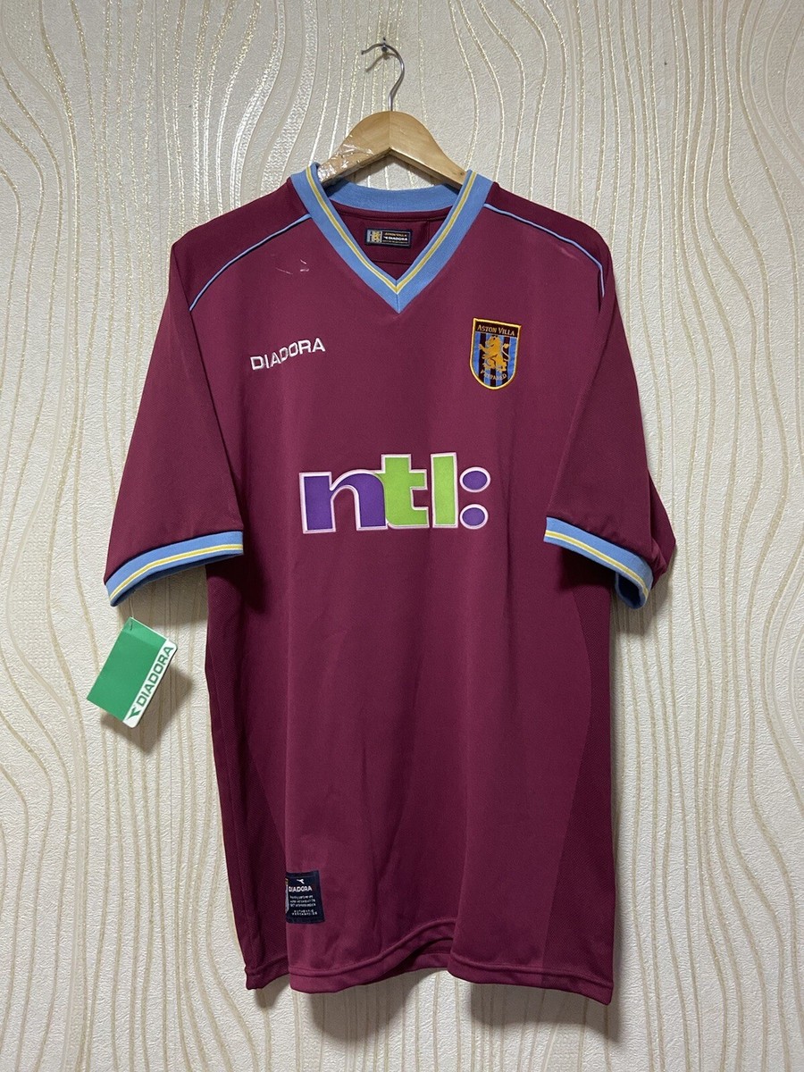 Aston Villa アストンヴィラ 2002 diadora  2002-03 Aston Villa Diadora Away Shirt XL | Vintage Football