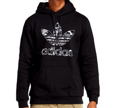 NEW MENS ADIDAS ORIGINALS CAMO TREFOIL HOODIE SIZE LARGE IC5734