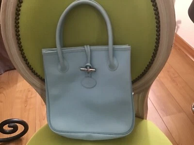 Sac à main Longchamp roseau bleu ciel - Photo 1/2