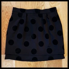 Sweet Sinammon Polka Dot Skirt Black Small NWT