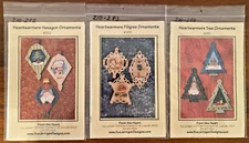 Lot of 3 Heartwarmers Decorative Pattern Packets Christmas Ornament Sue Jernigan