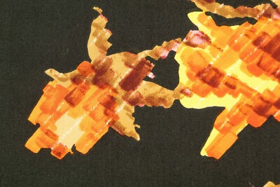 Foulard Vintage Franco Doria En Soie Ourlée Main - Dimensions 85x88 Cm, Motif Paysage Beige, Très Bon état