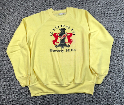 ★★Columbia★★ NY TAIL HTERRY SWEATSHIRTS Vintage Yellow C Vintage Columbia Crewneck Sweatshirt Embroidery Logo Yellow