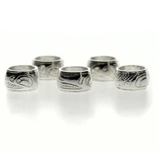 Native American Sterling Silver Totem Bead Charm 