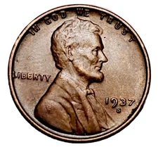 1937-S Lincoln Wheat Cent Low Mintage “Best Value on eBay “ FREE SHIPPING!