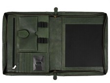 Zippered Genuine Leather Business Portfolio - Trending
