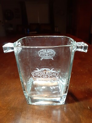 Chivas Regal 18 Year Old Whiskey Gold Signature Champagne Glass Ice Bucket