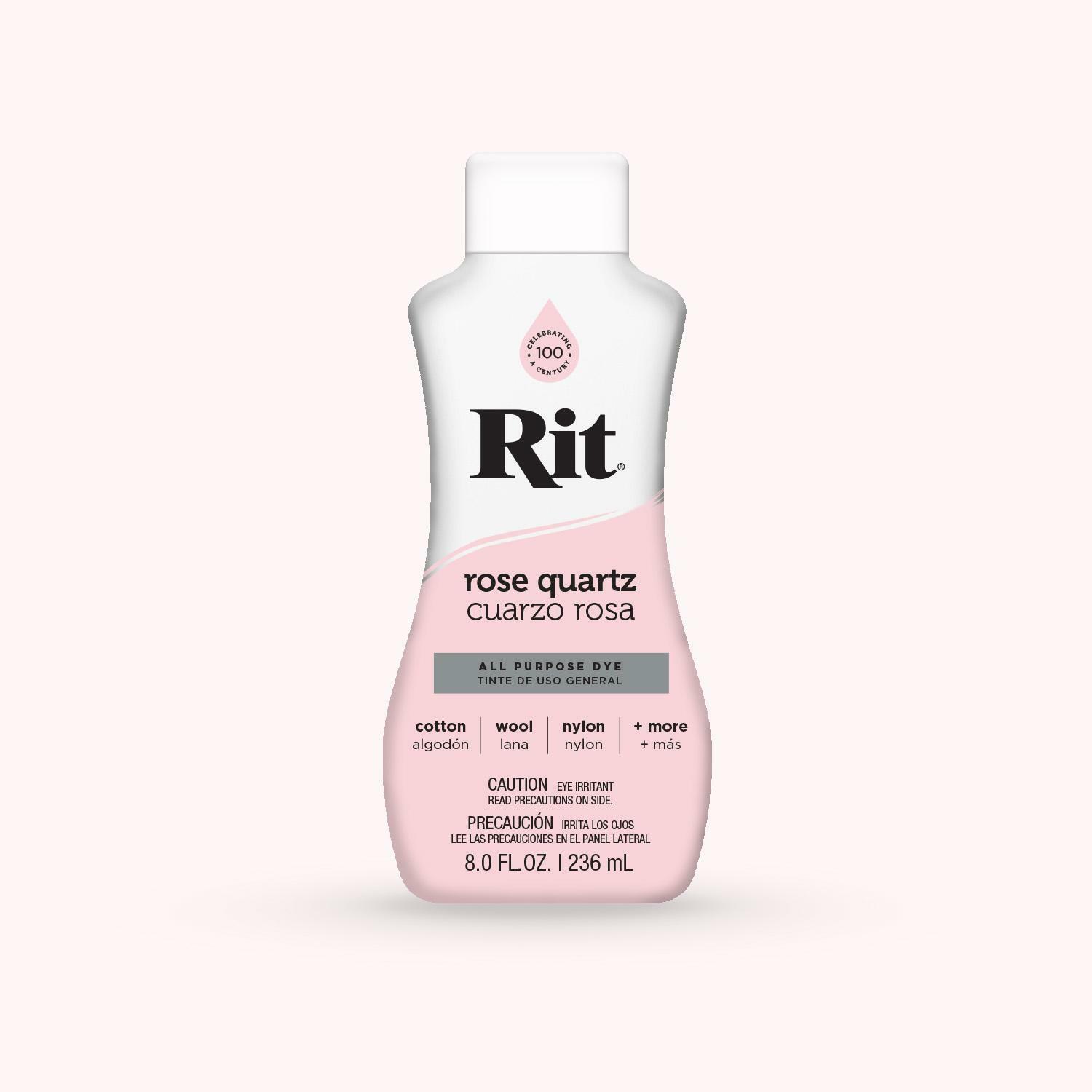 Rit Liquid Dye Cotton Wool Nylon Laundry Fabric Plastic Wood Crafts Rose Quartz