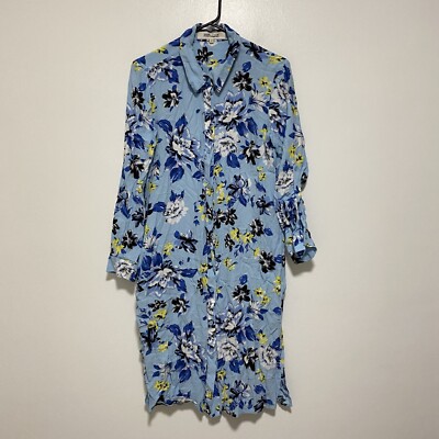 Diane Von Furstenberg Womens Dress Size 8 Blue Floral Button Up Roll Tab Sleeves | eBay Diane Von Furstenberg Womens Dress Size 8 Blue Floral Button Up Roll Tab Sleeves | eBay