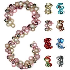 6 FEET Christmas Ball Garland Ornaments Shatterproof Xmas Hanging Balls Decor...