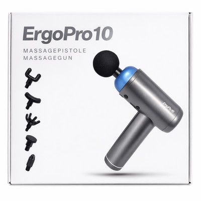 Ergolex ErgoPro 10 Massagepistole Muskelmassagegerät 6 Aufsätze