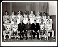 1959-60 Boston Celtics Basketball Original Team Issued Photograph tear JP1984