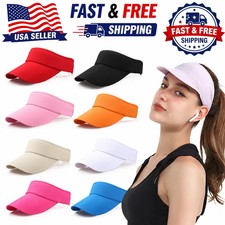 Women Men Hat Vizor Sun Visor Adjustable Sports Tennis Golf Headband Cap Unisex