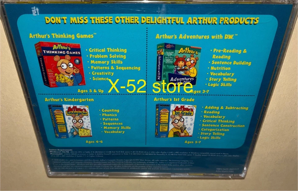 Arthur's Computer Adventure PC kids game CD ROM Scholastic Arthur Series SEALED - Image 4 of 4
