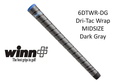 #ad Winn Dri tac Wrap Midsize Golf Grips Dark Gray 6DTWR DG $128.50