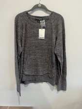 Barefoot Dreams CozyChic Ultra Lite Raglan Pullover Sweater Top Carbon Gray 1X