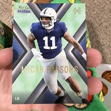 2021 Wild Card MATTE X-Plode Micah Parsons #MXP-12 Serial Numbered 7/50 