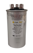 25 3 MFD Titan Pro Run Capacitor Round 370/440V
