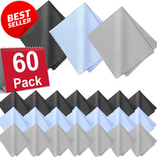 Microfiber Cleaning Cloths 60 Pack 6x7" for Glasses Screens Cameras Phones - US