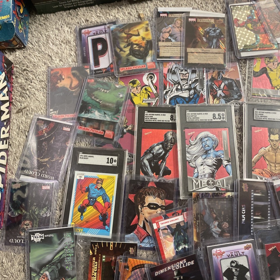 Marvel Card Collection 100 Card Lot Sketch Numbered Inserts Vintage ...