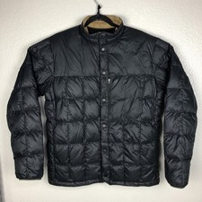 Mountain Hardwear PackDown Jacket Men’s L Black Button Up Q Shield 650 Down Warm