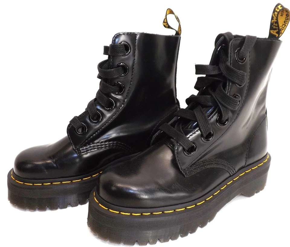 Dr. Martens Smooth Leather MOLLY platform Boots - Ladies Size 8 - Image 3 of 4