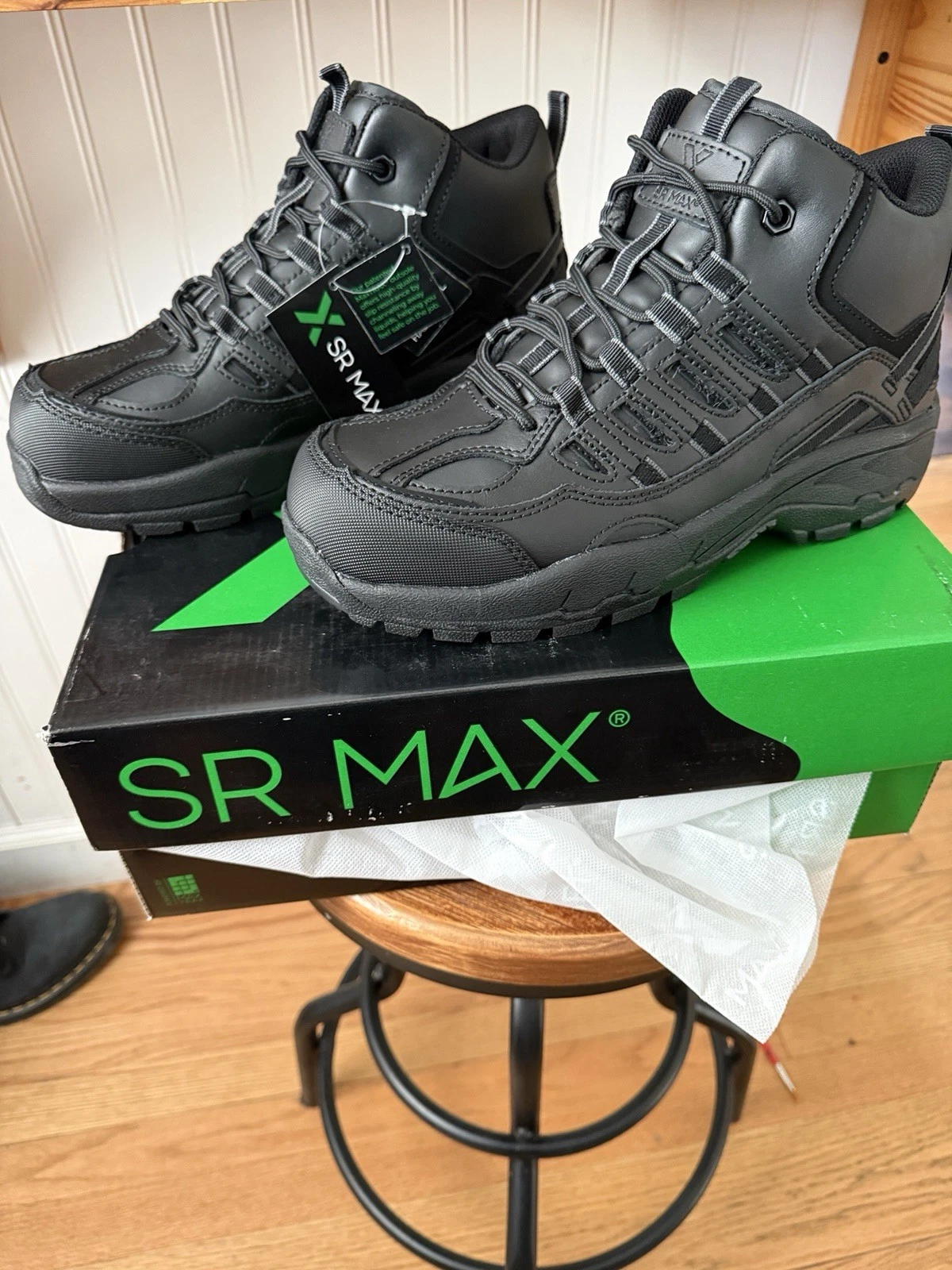SR Max Boone - Men's Black Hiker Style Comp Toe EH Slip Resistant Work boot