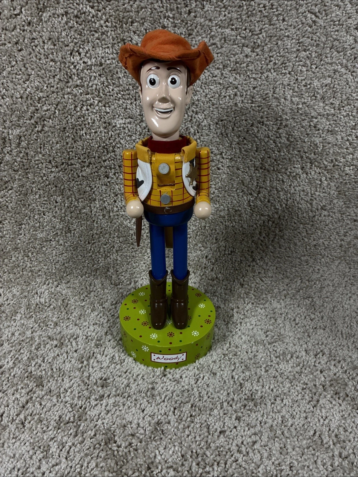 Toy Story Wooden Nutcracker Woody Disney Decoration Holiday 12” (READ)