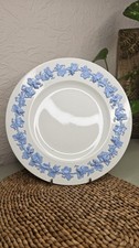 Wedgwood Etruria Barlaston Embossed Queensware Side Plate Blue Trim 7”