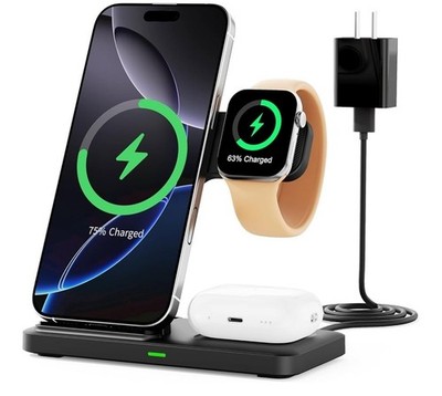 2025 Wireless Charger Charging Station: 3 in 1 Charger Stand Multiple Devices..
