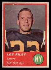 1963 Fleer #19 Lee Riley New York Jets Staining 
