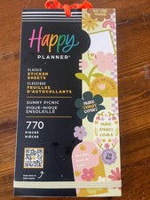 THE HAPPY PLANNER SUNNY PICNIC STICKER BOOK GENTLY USED