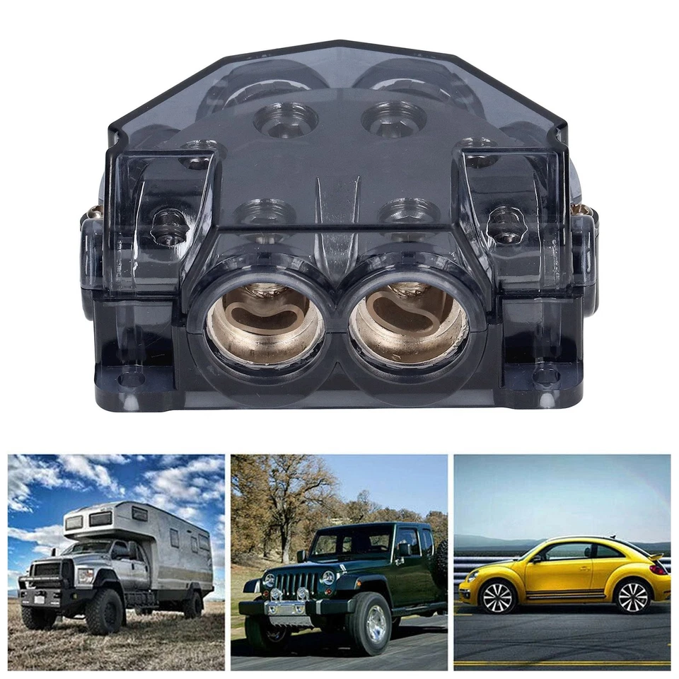 Erdungskabel-Splitter 6-Wege-Stromverteilerblock Kunststoffabdeckung Stabile - Bild 3 von 4