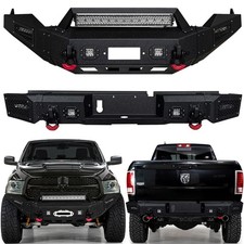 Vijay For 2013-2018 Dodge Ram 1500 Steel Frontrear Bumper Wwinch Plate Lights Vijay For 2013-2018 Dodge Ram 1500 Steel Frontrear Bumper Wwinch Plate Lights