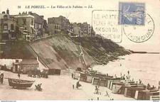 Old postcard - 62 - Le Portel - Les Villas et la Cliff - Animated - Ecr