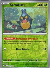 Karrablast 009/086 Common Black Bolt Pokemon Reverse Holo Near Mint