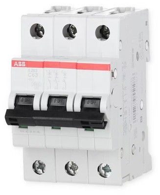 ABB S203-C63 Sicherungsautomat, 63A,3P, 4kV (2CDS253001R0634)