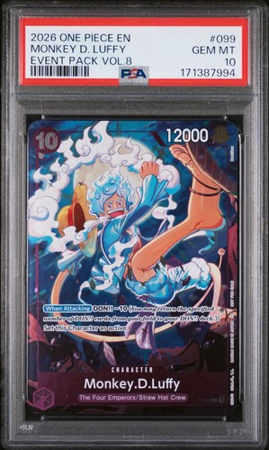 Monkey.D.Luffy (Event Pack Vol. 8) graded PSA 10 for sale on eBay