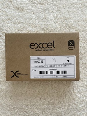Excel CAT6a F/UTP Netzwerkmodul weiß 25mm 100-137-12 x10 Restposten Set