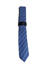 Clearance- Mens Penguin by Munsingwear Neck Tie Cotton Blue Striped