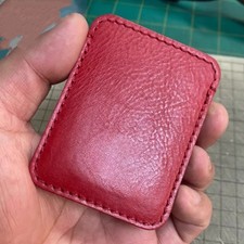 Luxury Red Genuine Leather Protective Travel Storage Bag 83x63mm For HP P900 SSD