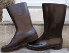 bottes de pluie femme, marron, taille 40, portées, BEG