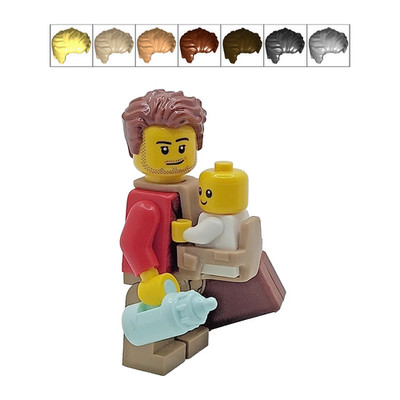 Original LEGO  Neu Papa & Baby Geschenk mit Trage Minifiguren Dusche Vatertag 2