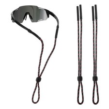 Glasses Strap [2pcs] - Eye Glasses Holders - [Black And Red - 25 IN]