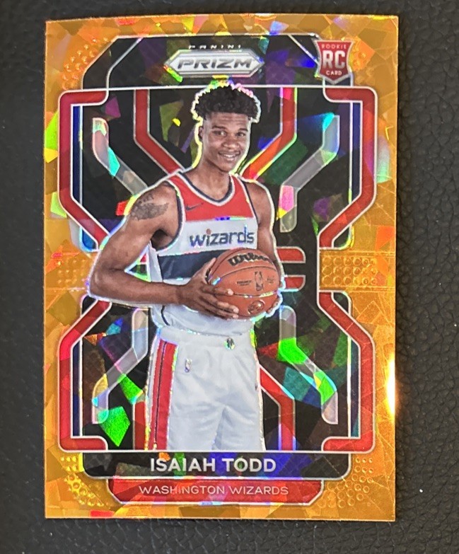 2021-22 Panini Prizm Basketball - Isaiah Todd RC #299 Orange Cracked Ice Rookie