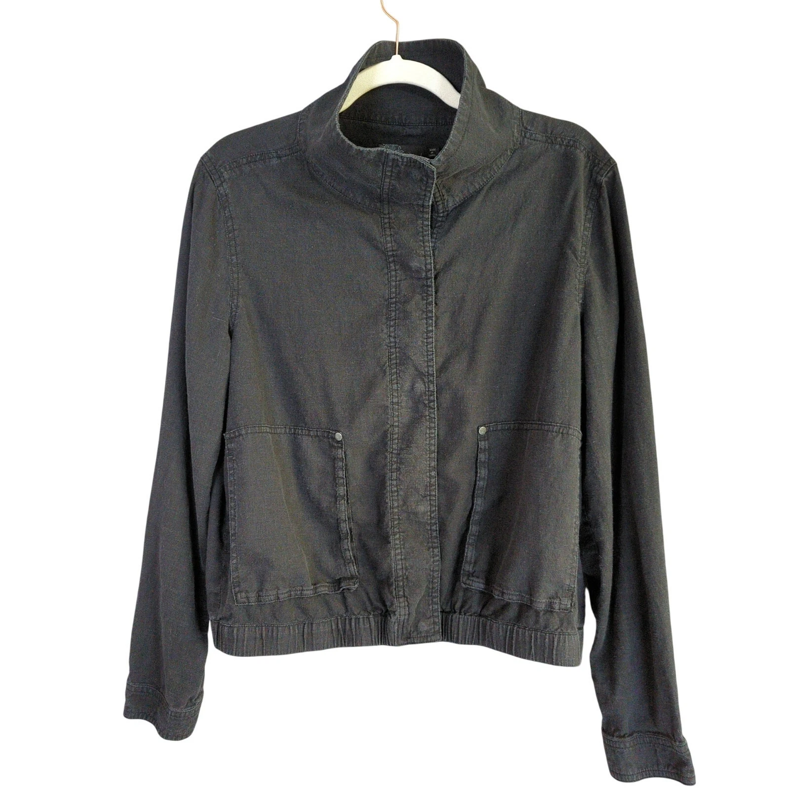 prana snider hemp blend lightweight snap front jacket