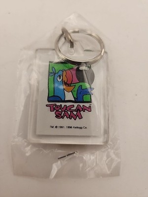 VTG Kellogs Toucan Sam Keychain 1996 New NOS  Fruit Loops RARE SEALED